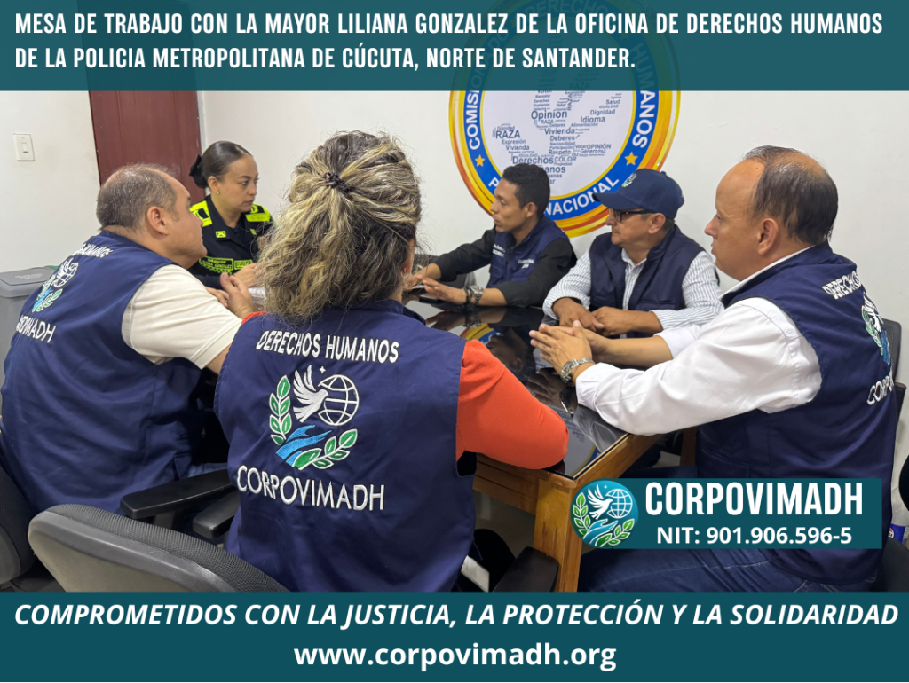 REUNIÓN CON LA OFICINA DE DERECHOS HUMANOS DE LA POLICIA METROPOLITANA DE BUCARAMANGA.